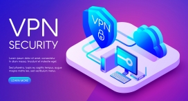蓝紫色VPN个人安全数据技术保护软件素材下载