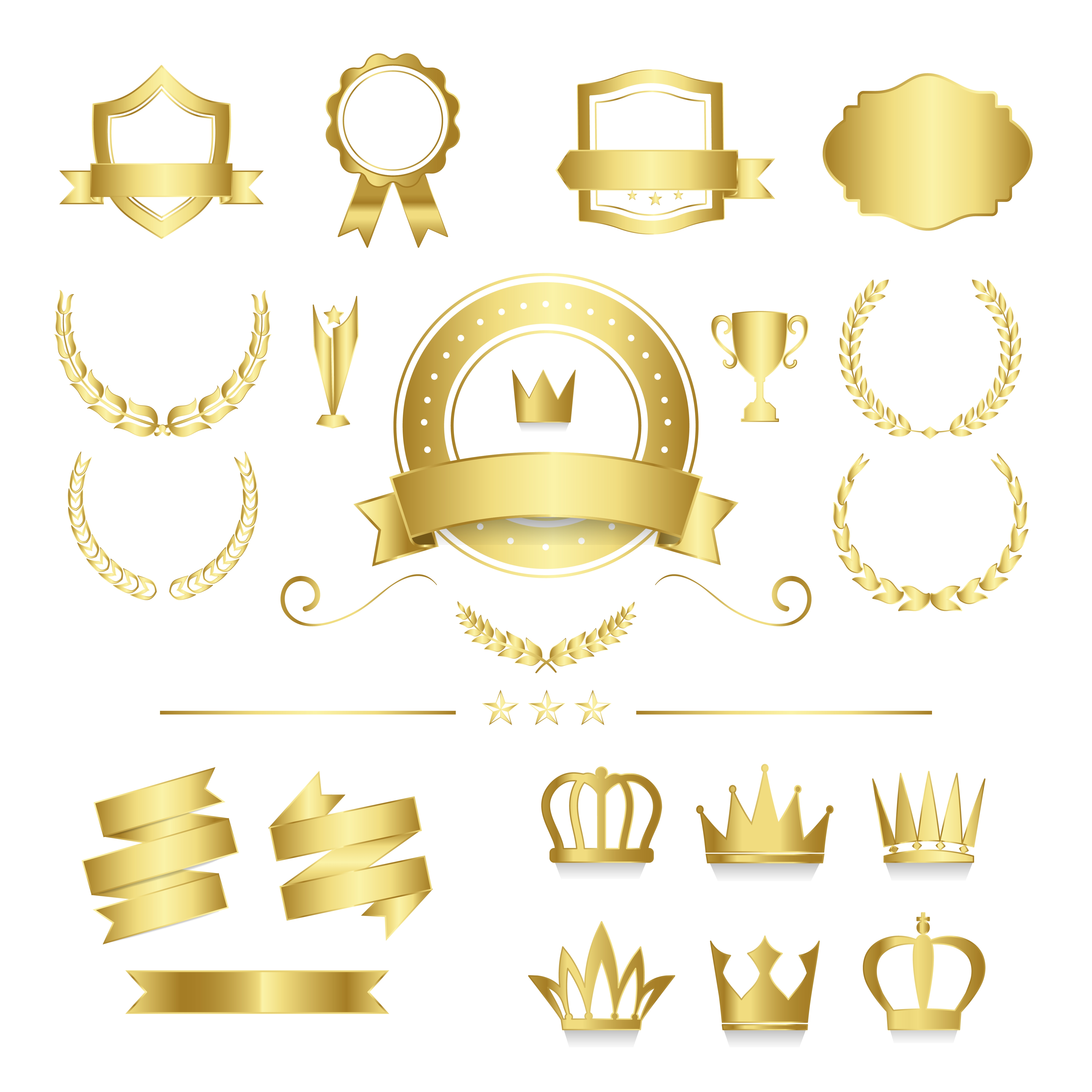 金色标志徽章收集-欧莱凯设计网