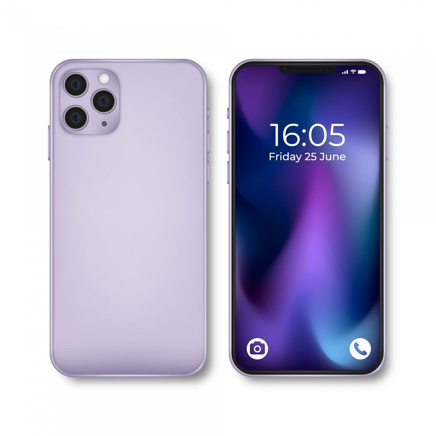 前紫iphone 11手机模型素材 欧莱凯设计网 08php Com