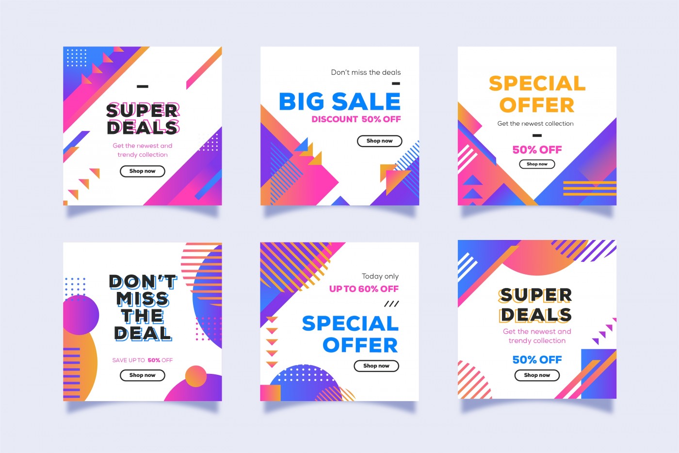 炫彩的打折折扣卡片素材图片