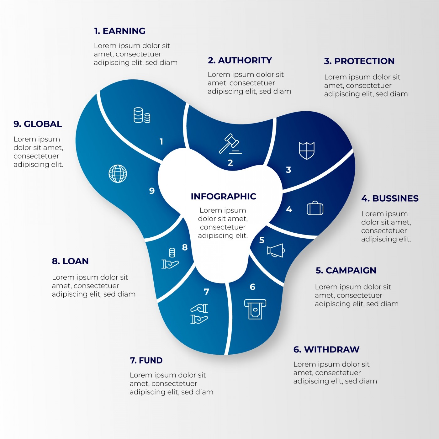 渐变椭圆形状图表图片