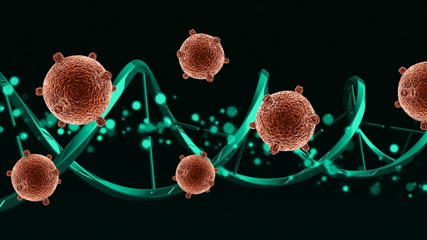 蓝色螺旋病毒DNA图片