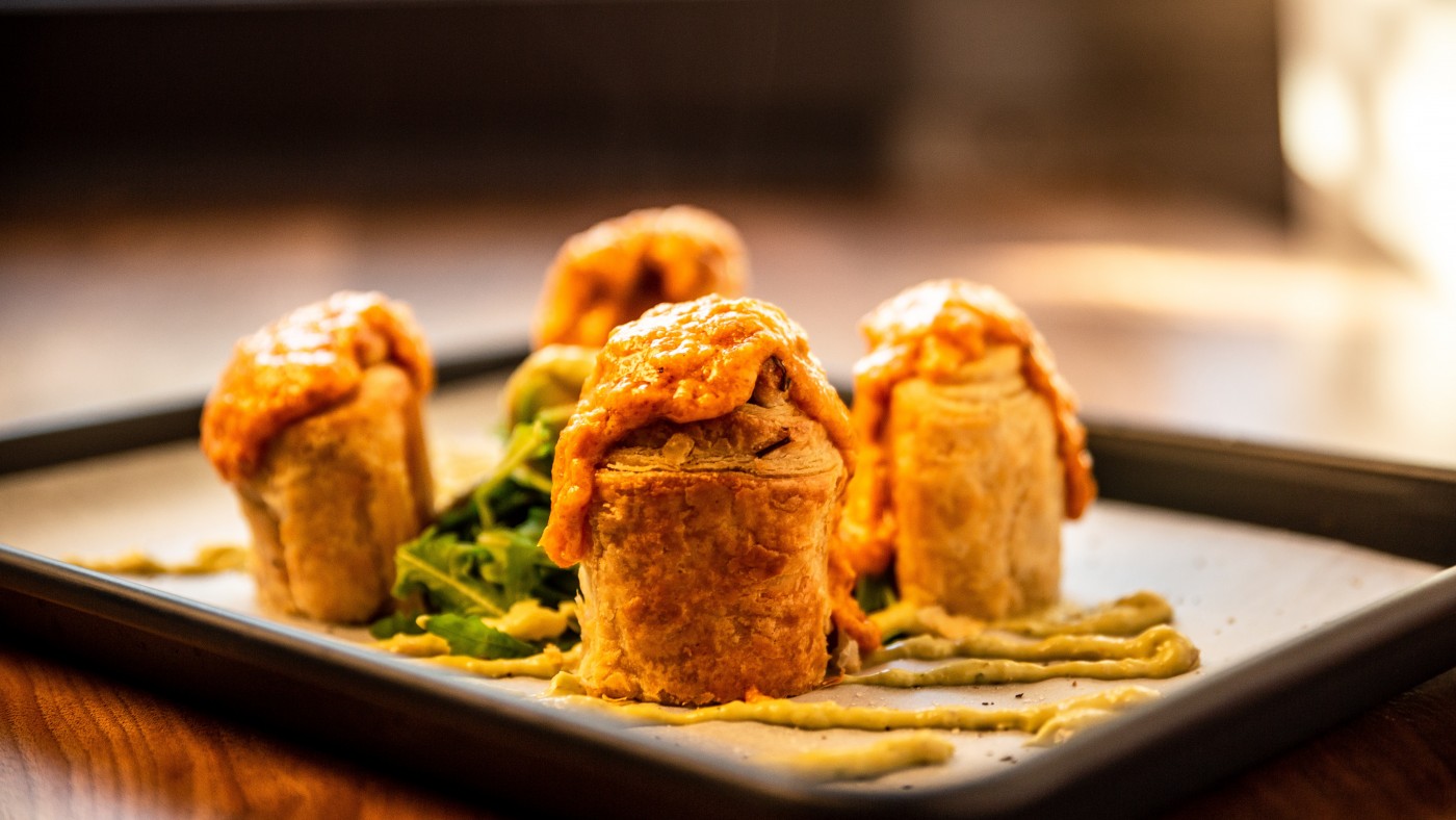 烤酥肉油条图片