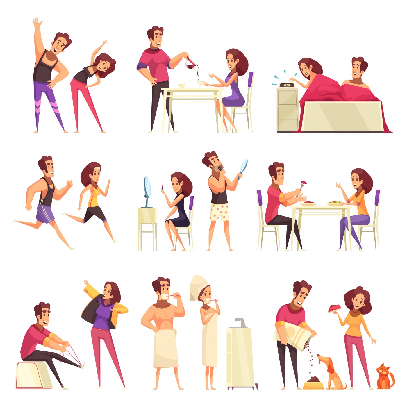 情侣的早晨图片