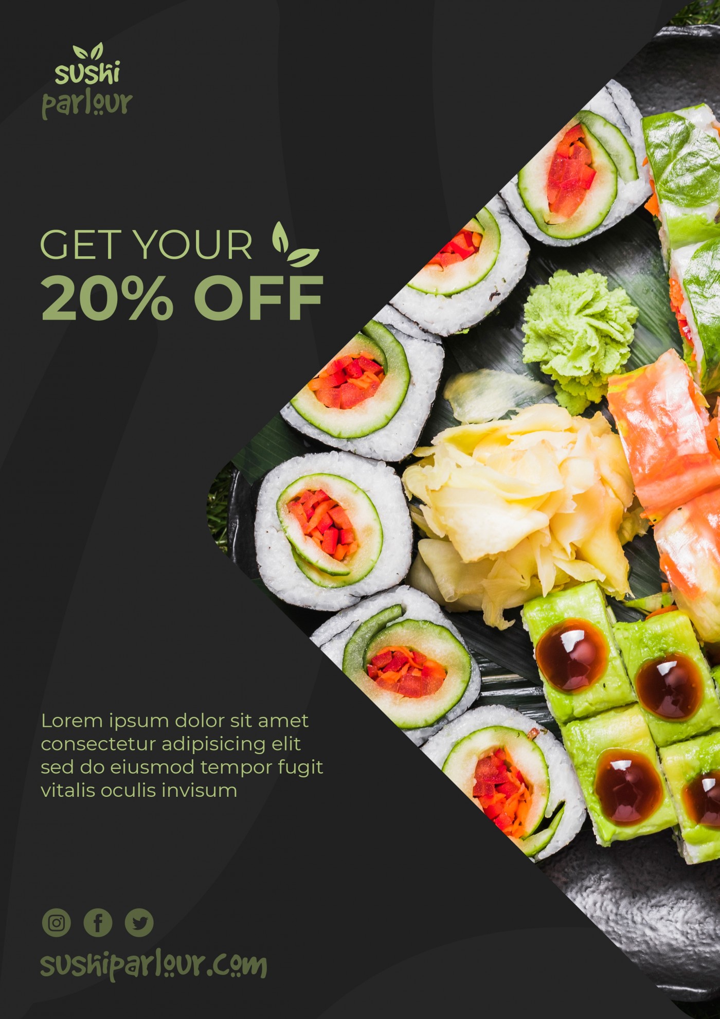 日本寿司来了宣传海报PSD下载图片