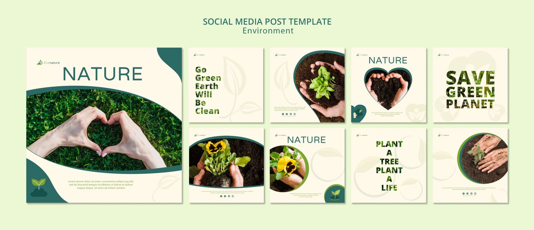 植物园幼苗类宣传册模板下载图片