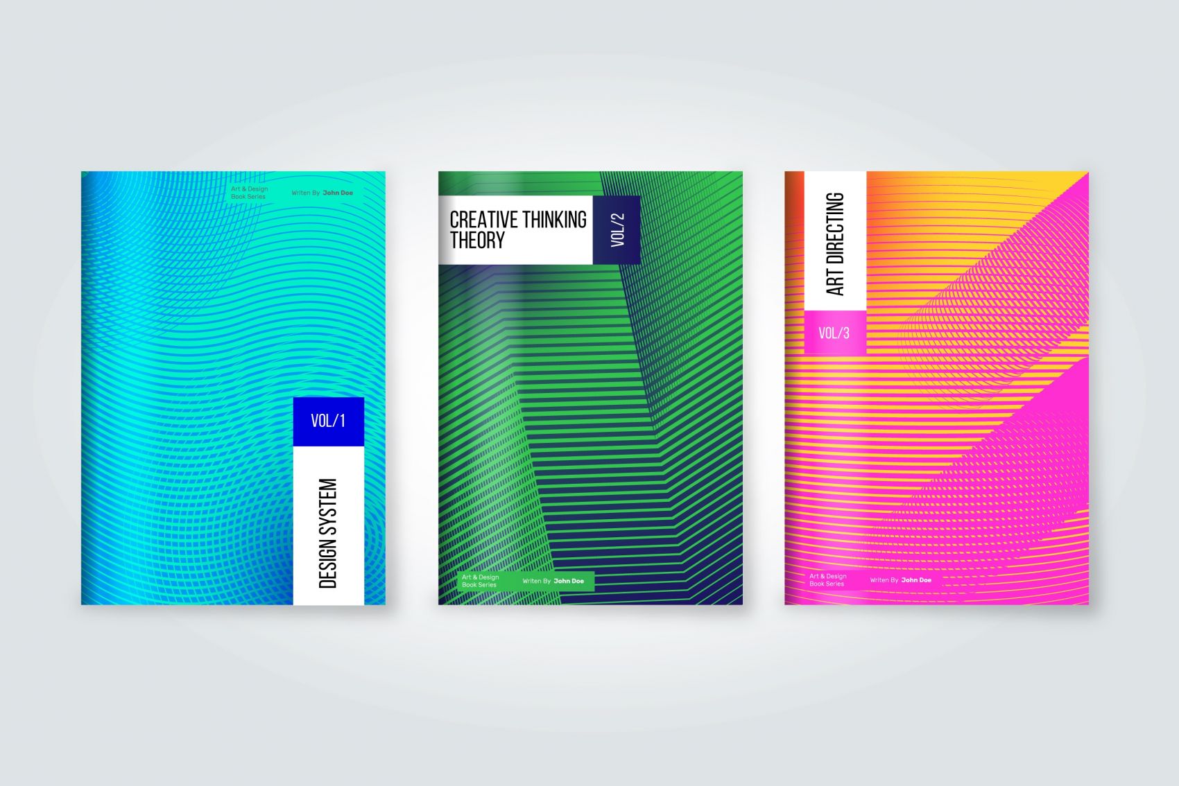 五彩的渐变色卡片封面素材图片