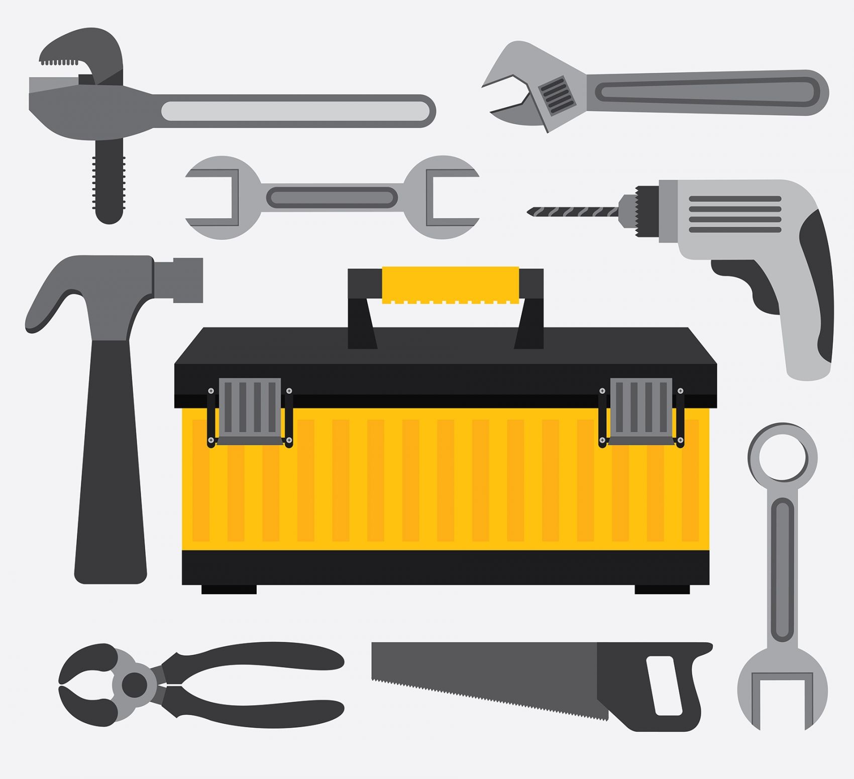 维修工师傅工具箱素材图片
