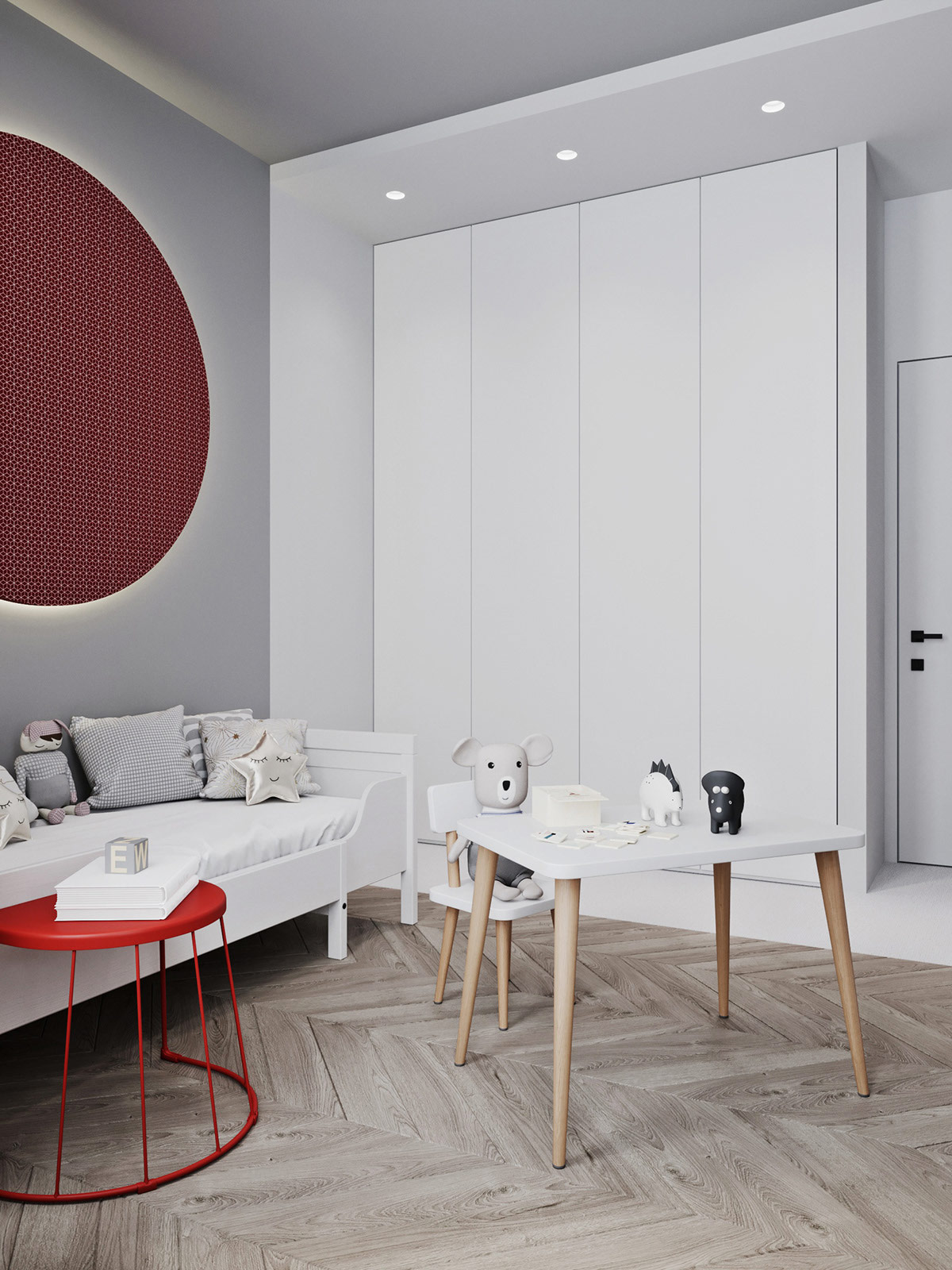 用红色和蓝色提升的家居装饰---酷图编号37