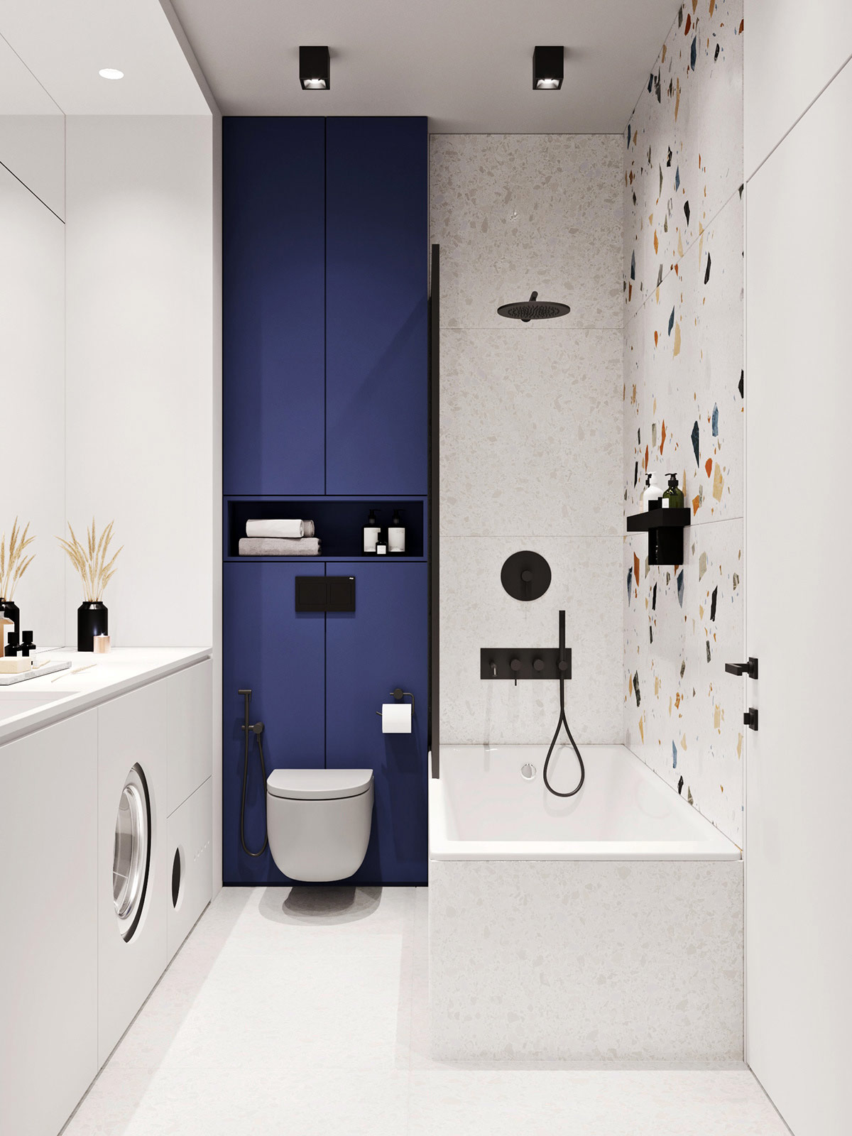 用红色和蓝色提升的家居装饰---酷图编号34