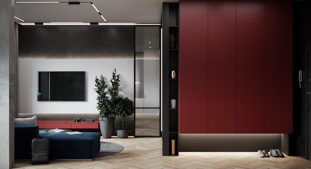 用红色和蓝色提升的家居装饰---酷图编号28