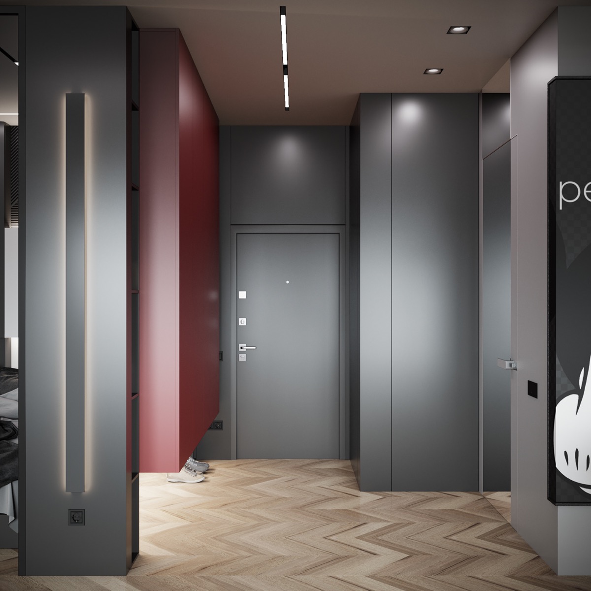 用红色和蓝色提升的家居装饰---酷图编号19