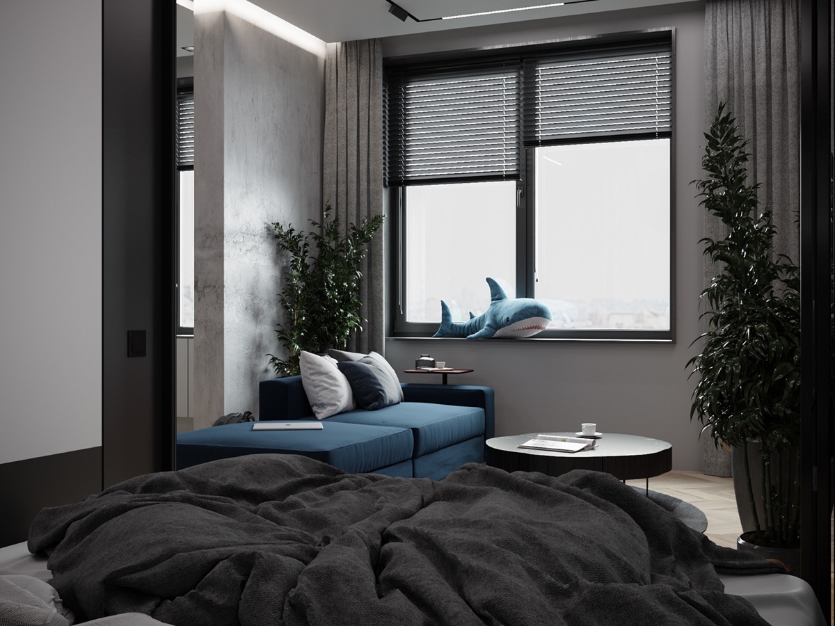 用红色和蓝色提升的家居装饰---酷图编号1