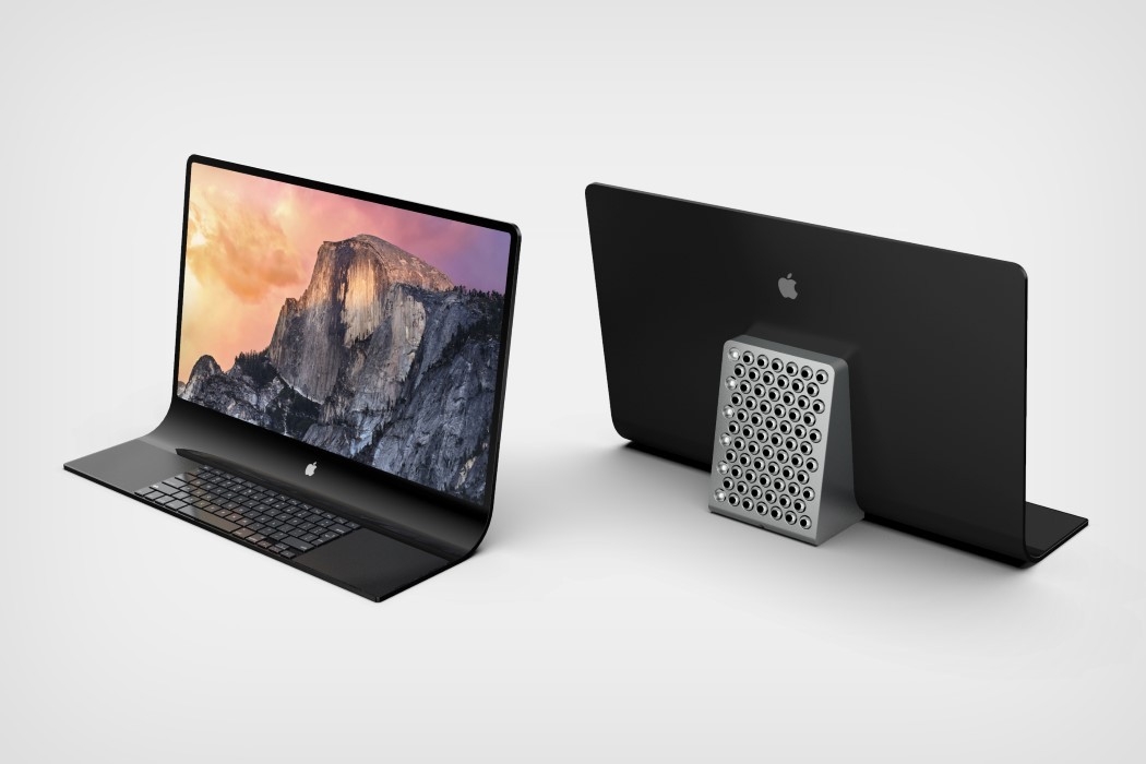 曲面玻璃的iMac Pro图片