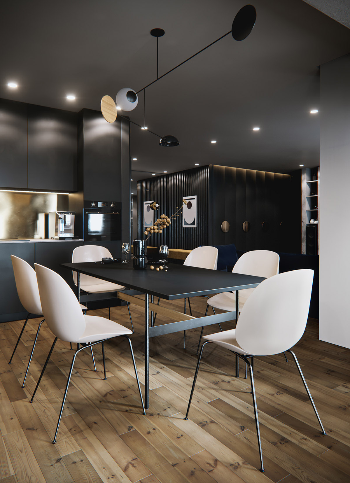 用蓝色和黄色装饰美化的房屋---酷图编号35