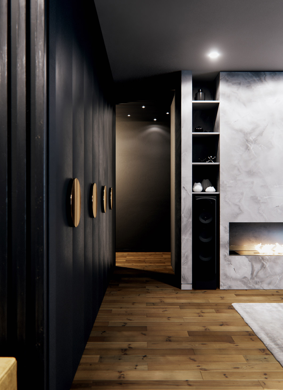 用蓝色和黄色装饰美化的房屋---酷图编号29