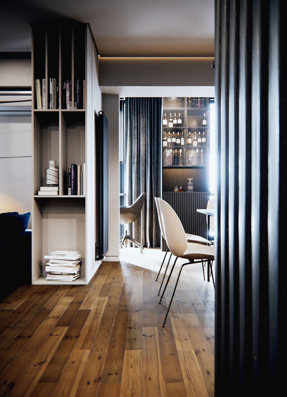 用蓝色和黄色装饰美化的房屋---酷图编号28