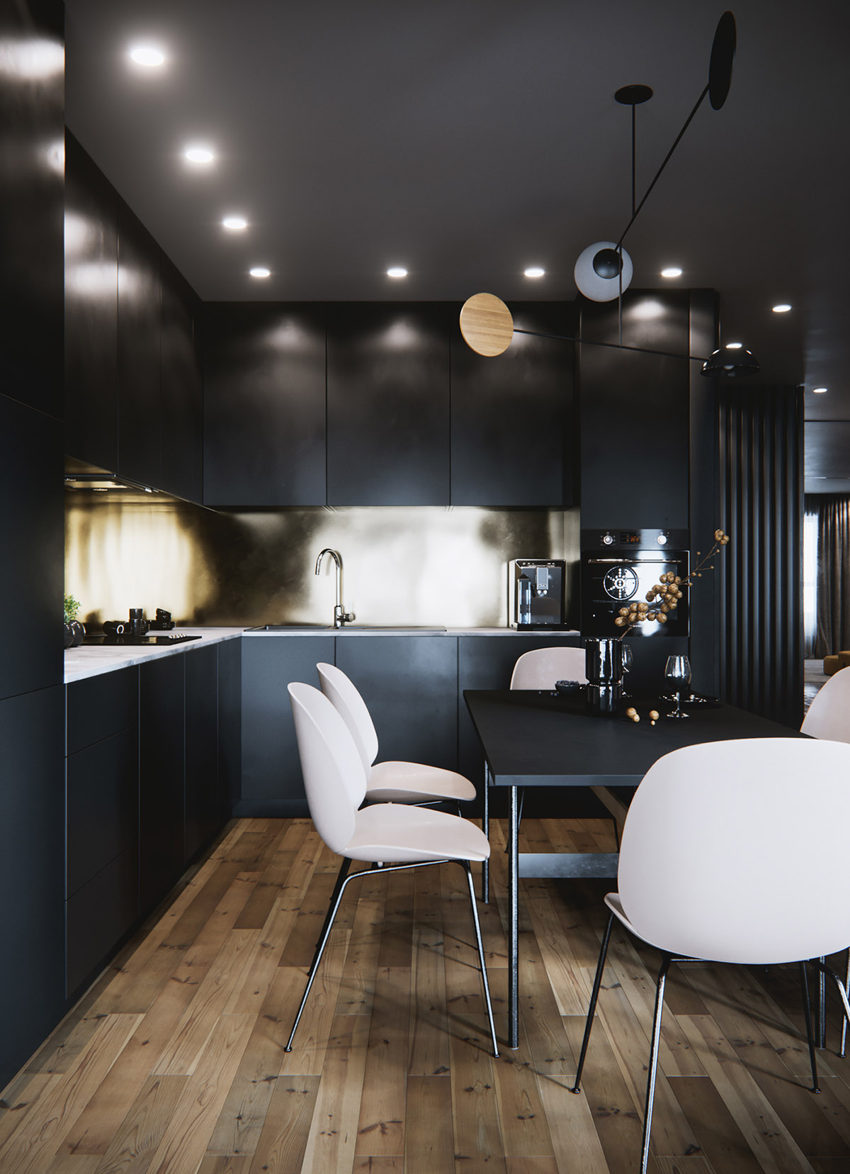 用蓝色和黄色装饰美化的房屋---酷图编号17