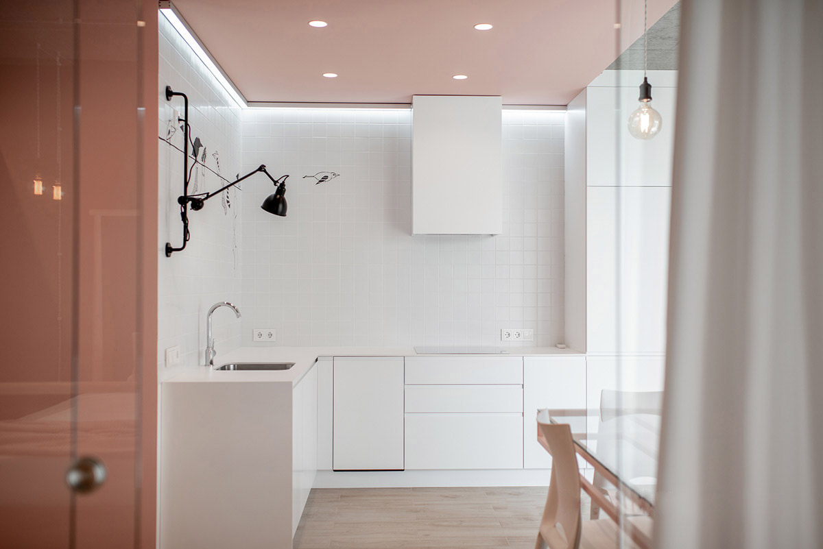 带有酷炫独特设计功能的粉色和灰色居家室内设计---酷图编号31