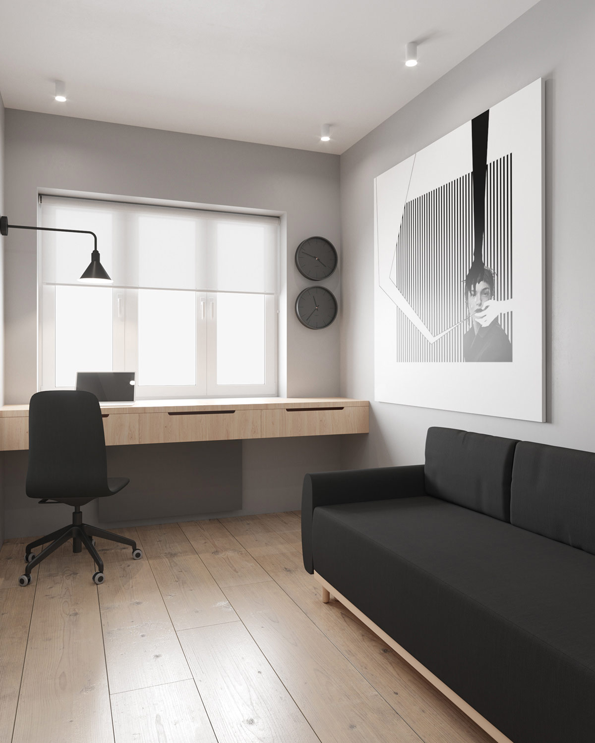 带有酷炫独特设计功能的粉色和灰色居家室内设计---酷图编号17