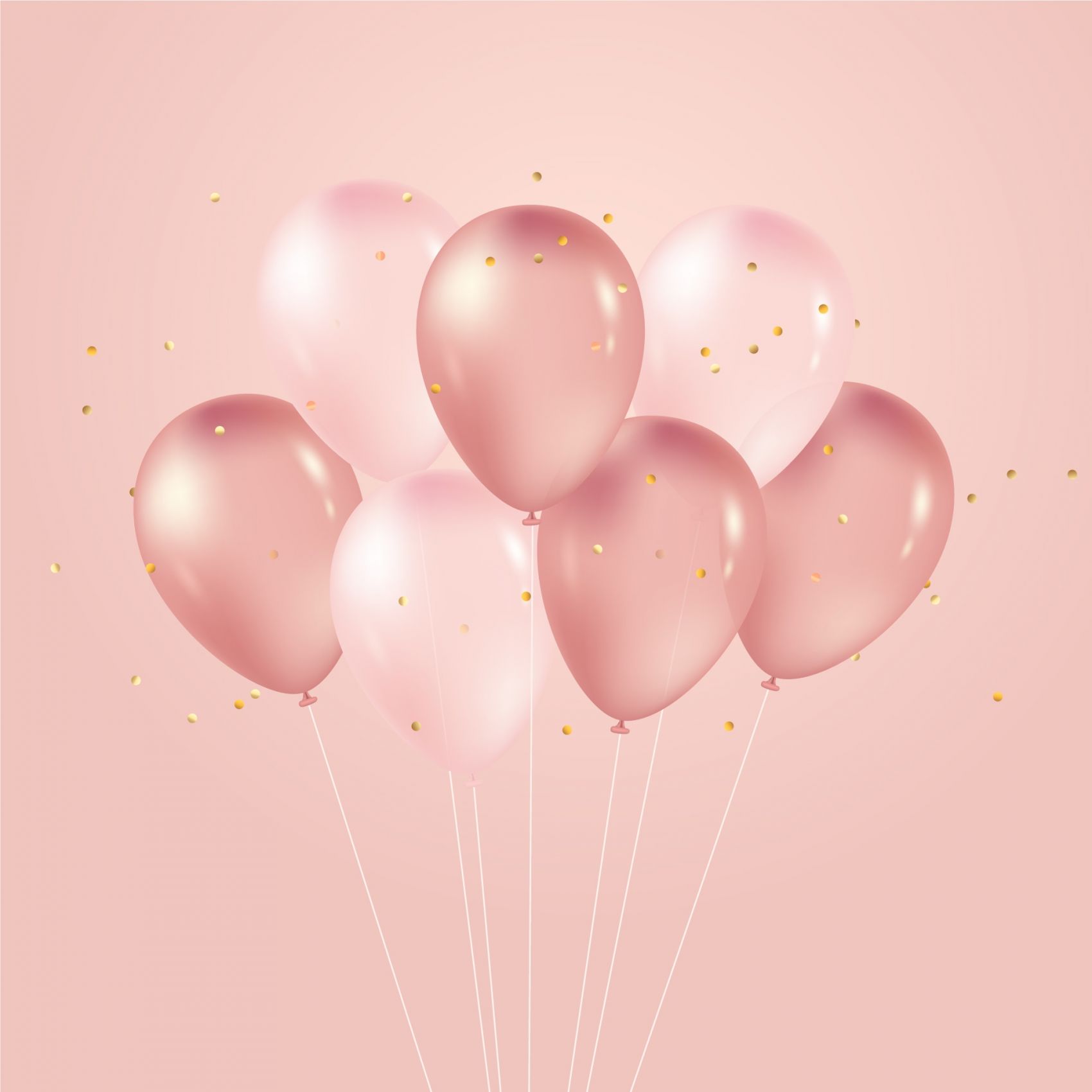 浪漫气息的粉红色氢气球素材图片图片