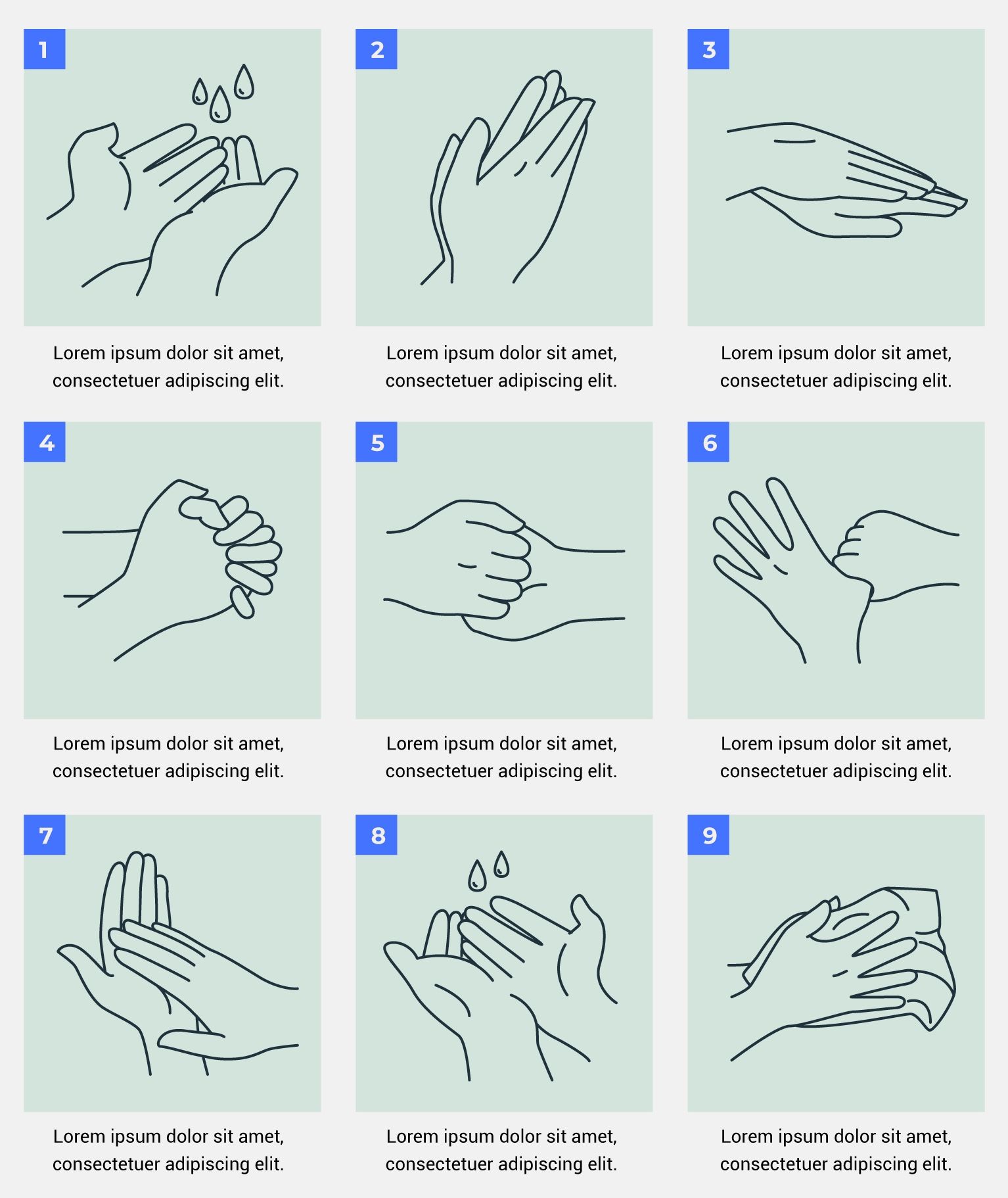 洗手的简笔画海报素材图片