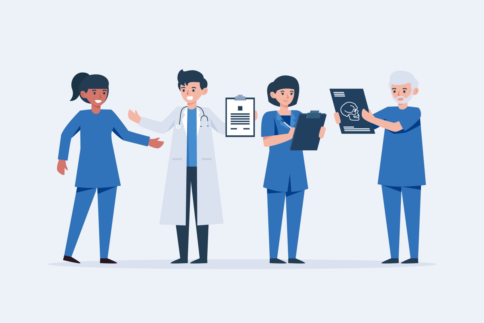 年轻的医生科学家卡通素材封面大图