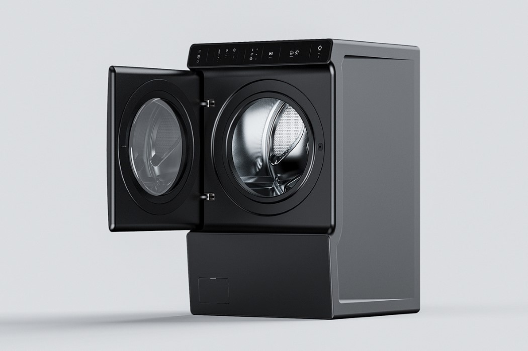 以节省小型家庭空间门向内滑动的前装式洗衣机---酷图编号5