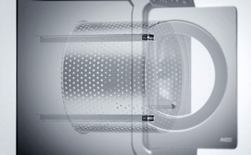 以节省小型家庭空间门向内滑动的前装式洗衣机---酷图编号2