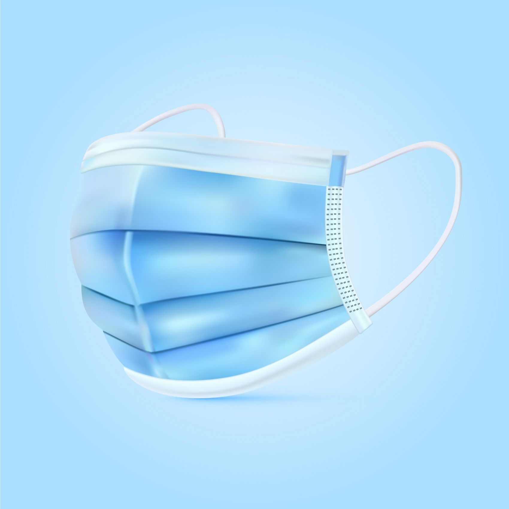 蓝色防护口罩素材图片