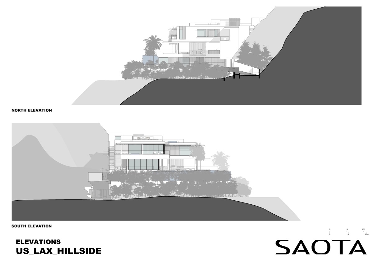 洛杉矶带分层游泳池的住宅设计---酷图编号36