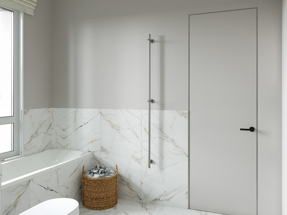 带有蓝色装饰的90平米以下单卧室公寓---酷图编号16