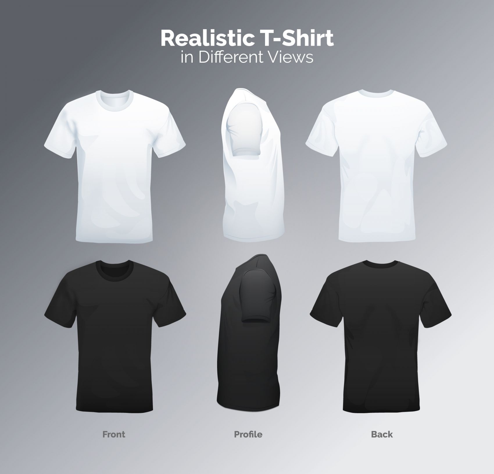 黑白男性t恤衫素材下载