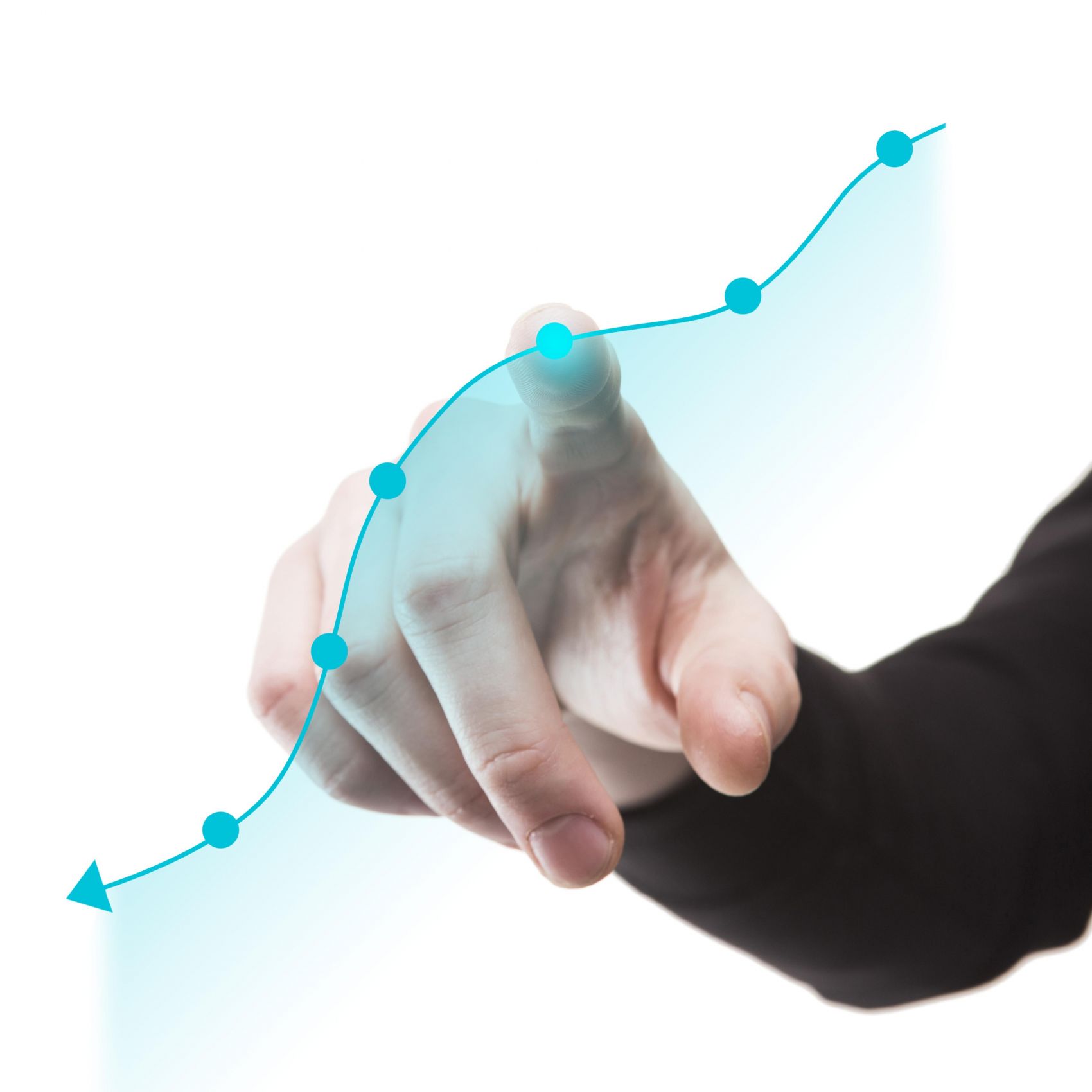 触摸曲线抛物线的科技图图片