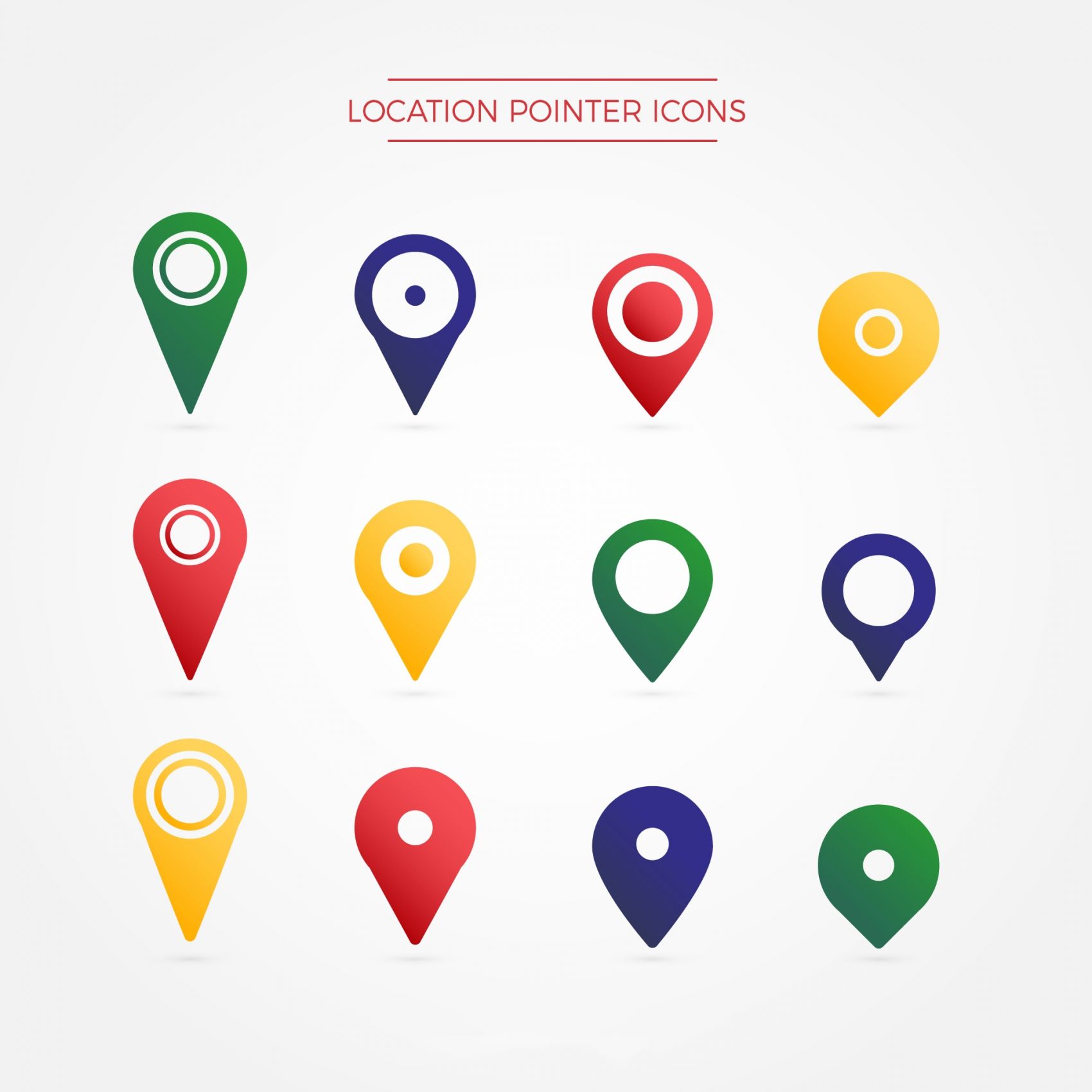 地图导航图标素材下载封面大图