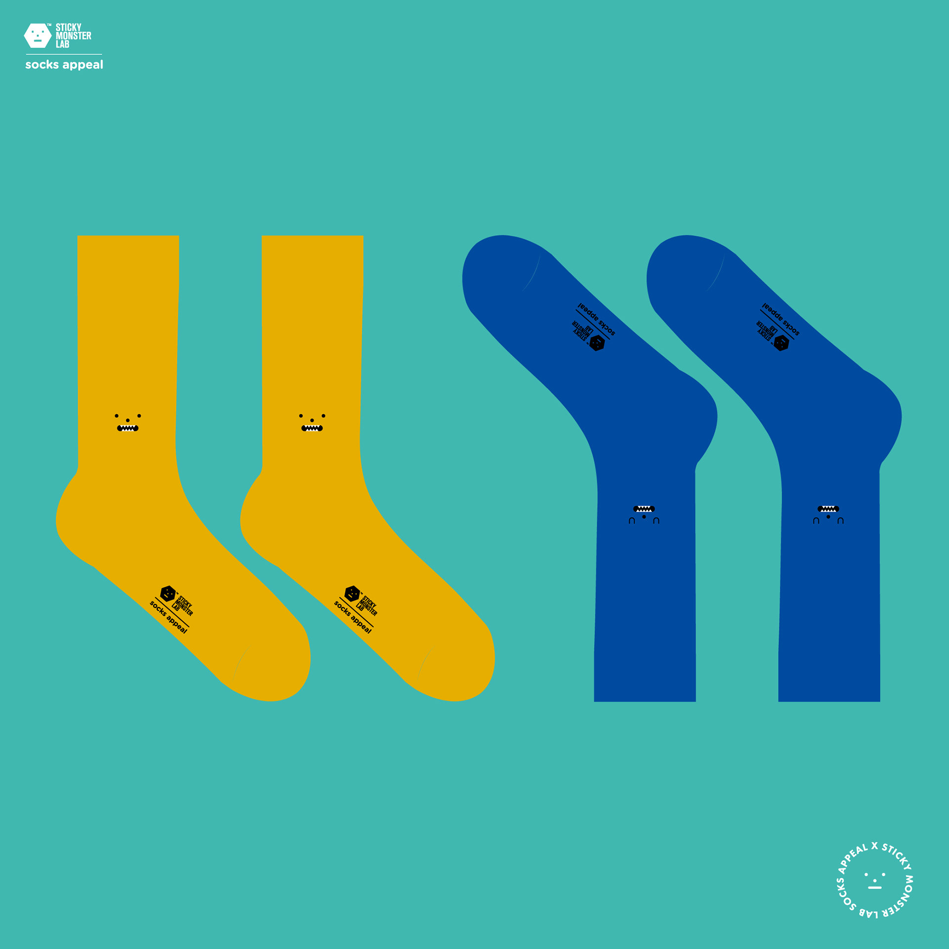 sticky monster lab-彩色的袜子