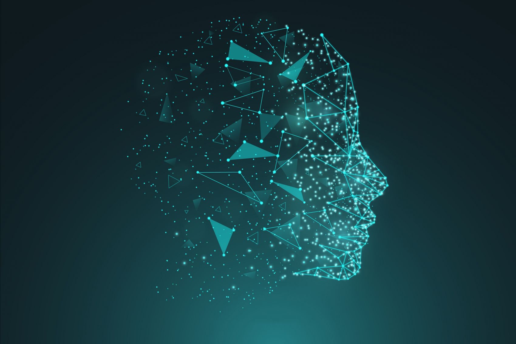 面部粒子的人工智能科技素材图片