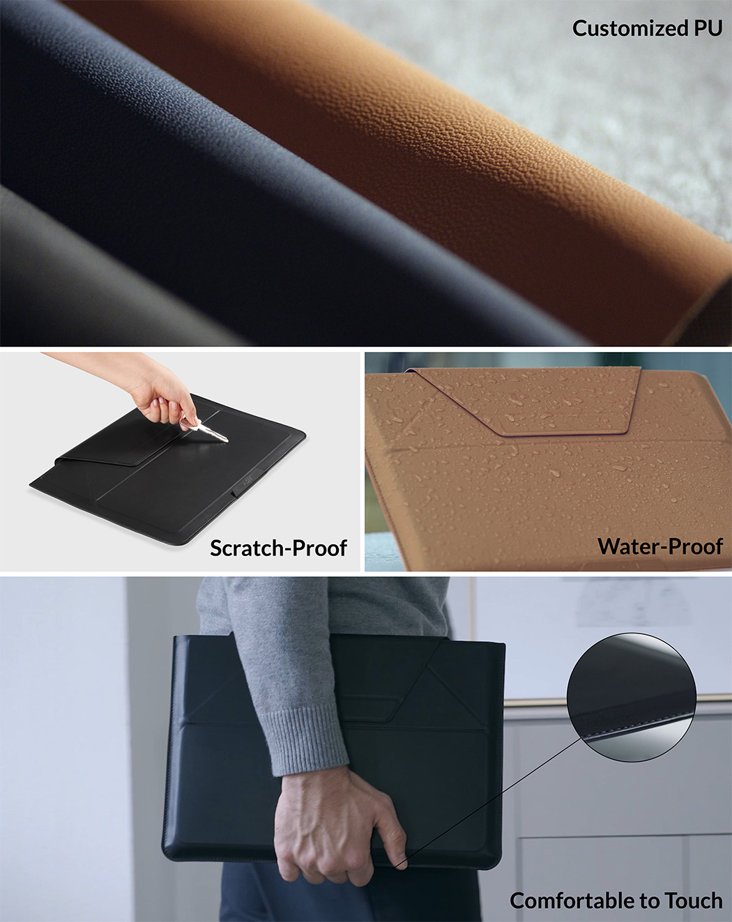 借助折纸功能转变为倾斜支架的MOFT天才笔记本电脑保护套---酷图编号9