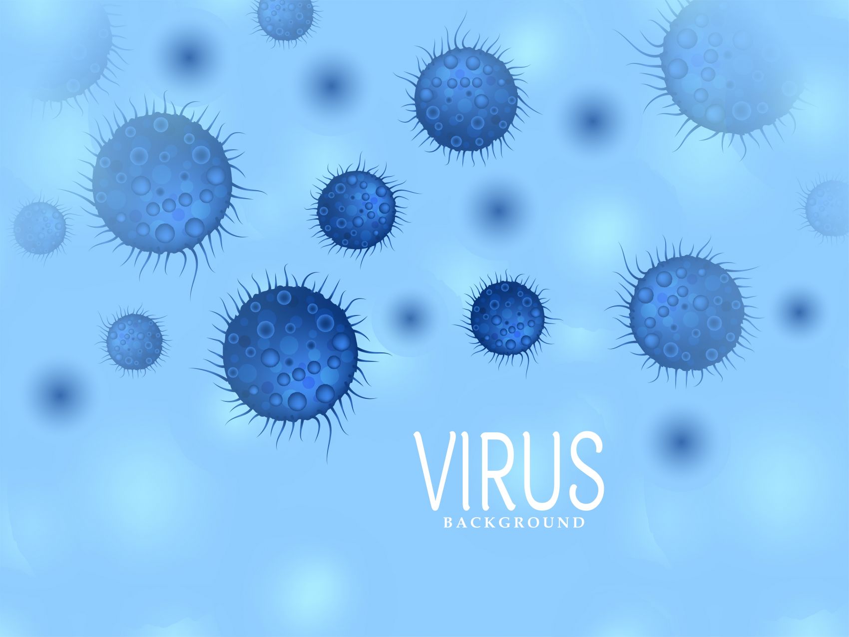 蓝色virus细菌细胞素材 手机移动版