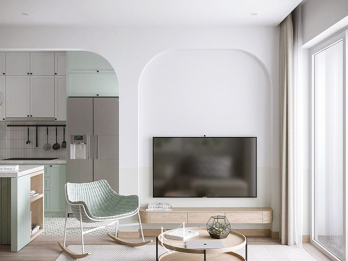 淡绿色装饰的室内设计---酷图编号15