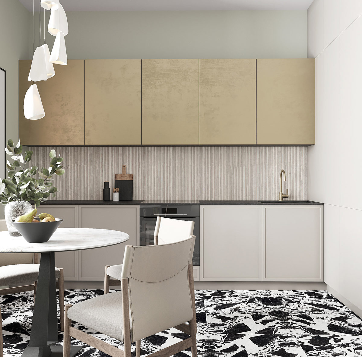 淡绿色装饰的室内设计---酷图编号4