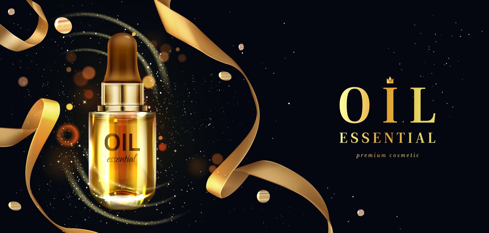 OIL金色香水绸缎素材图片