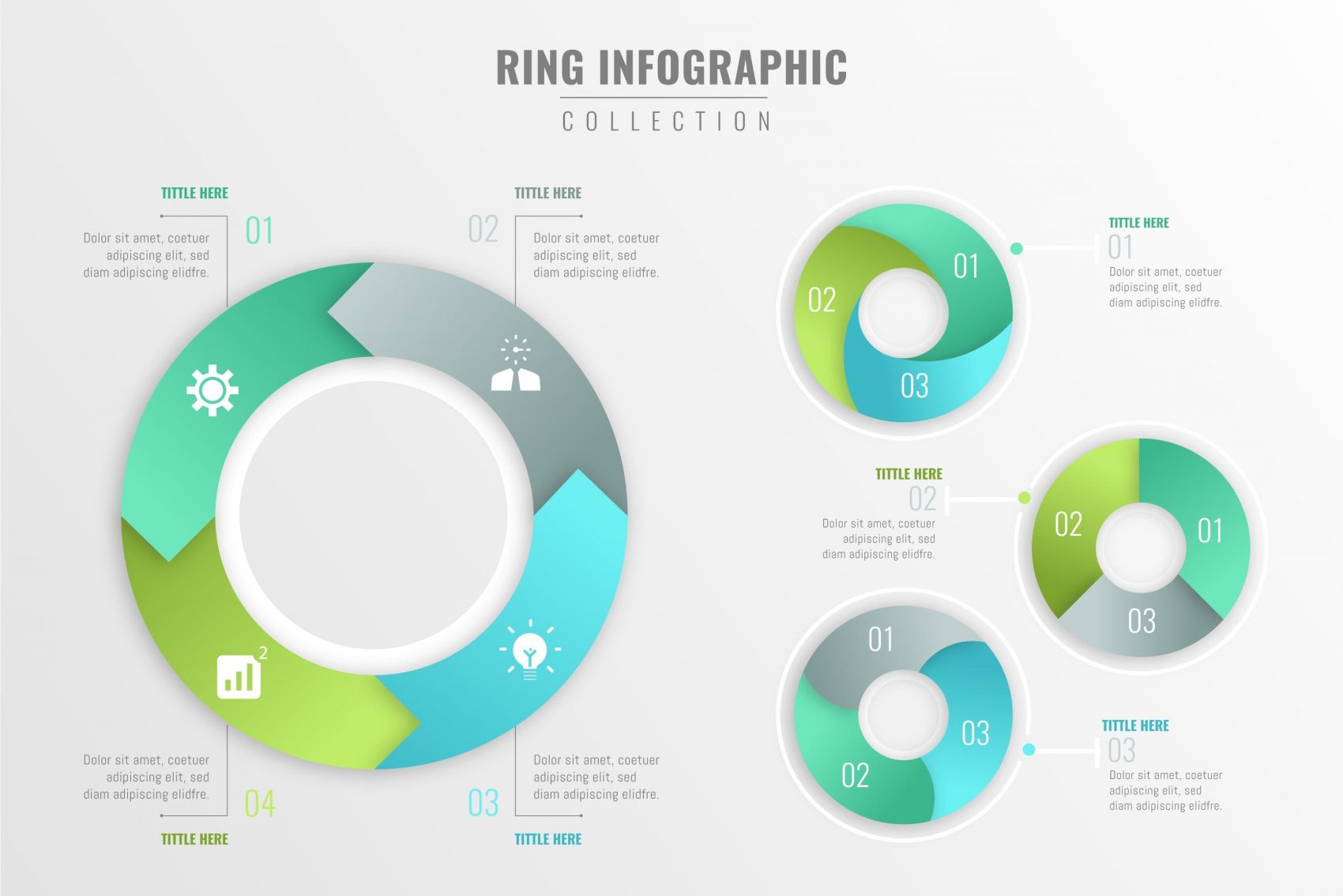 绿色渐变圆形素材矢量下载图片