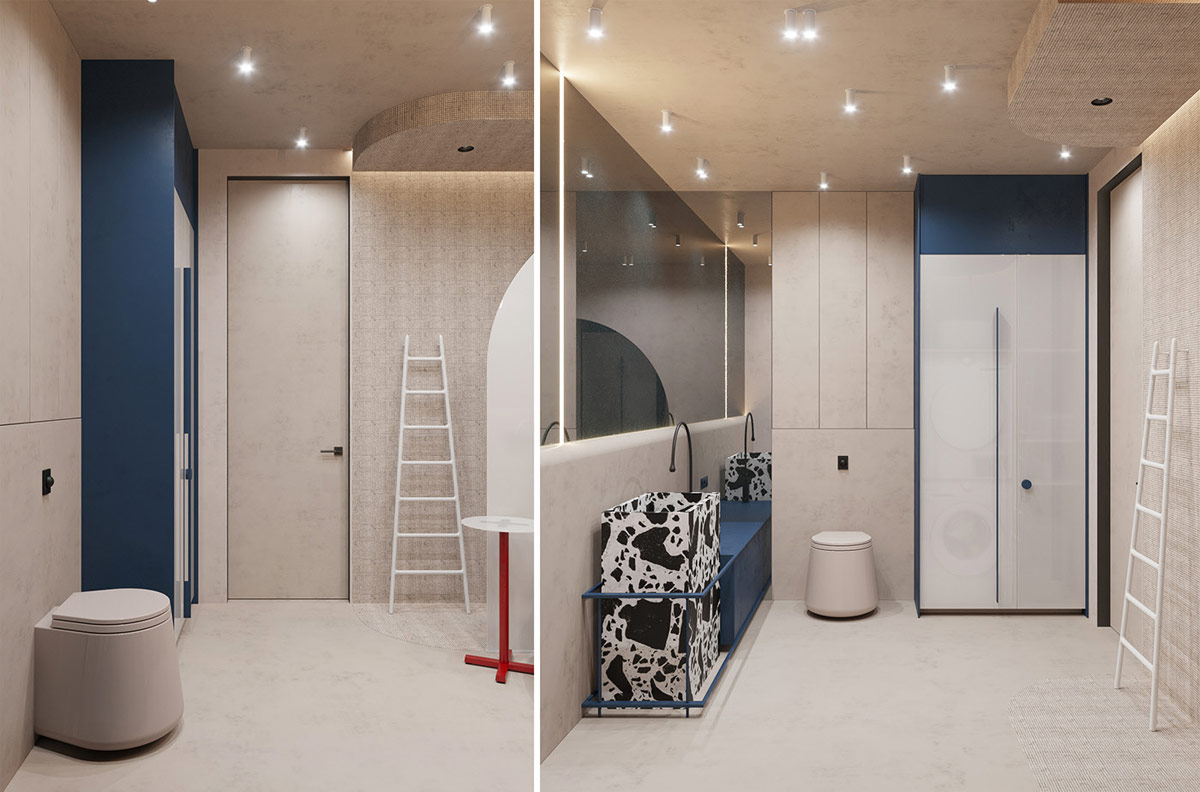 现代红色和蓝色风格的室内设计---酷图编号22