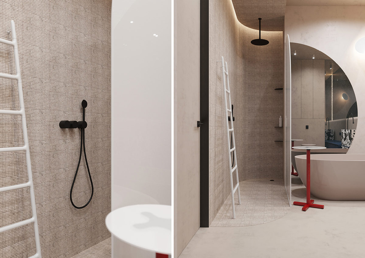 现代红色和蓝色风格的室内设计---酷图编号15