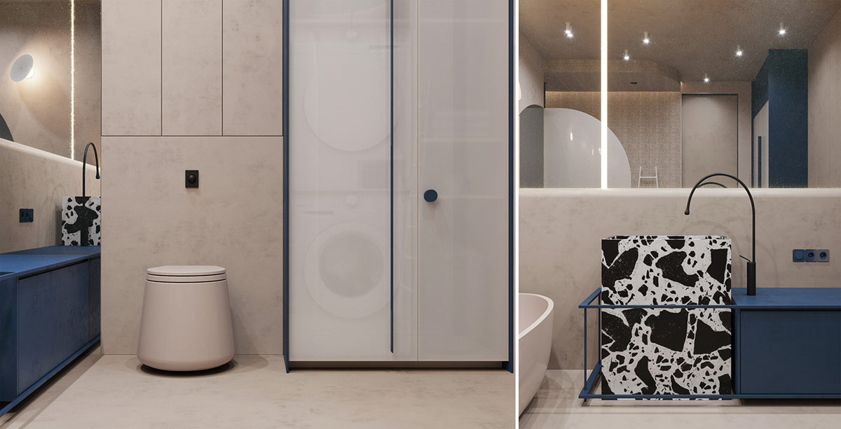 现代红色和蓝色风格的室内设计---酷图编号14