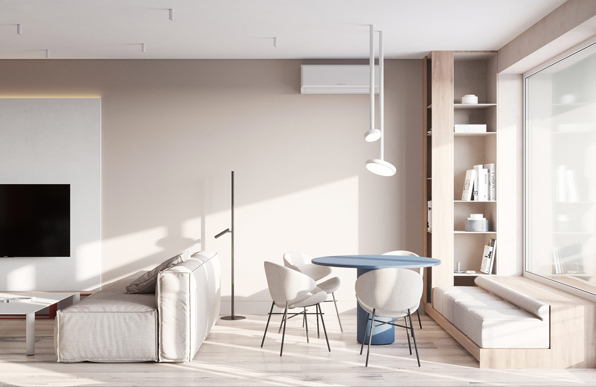 现代红色和蓝色风格的室内设计---酷图编号6