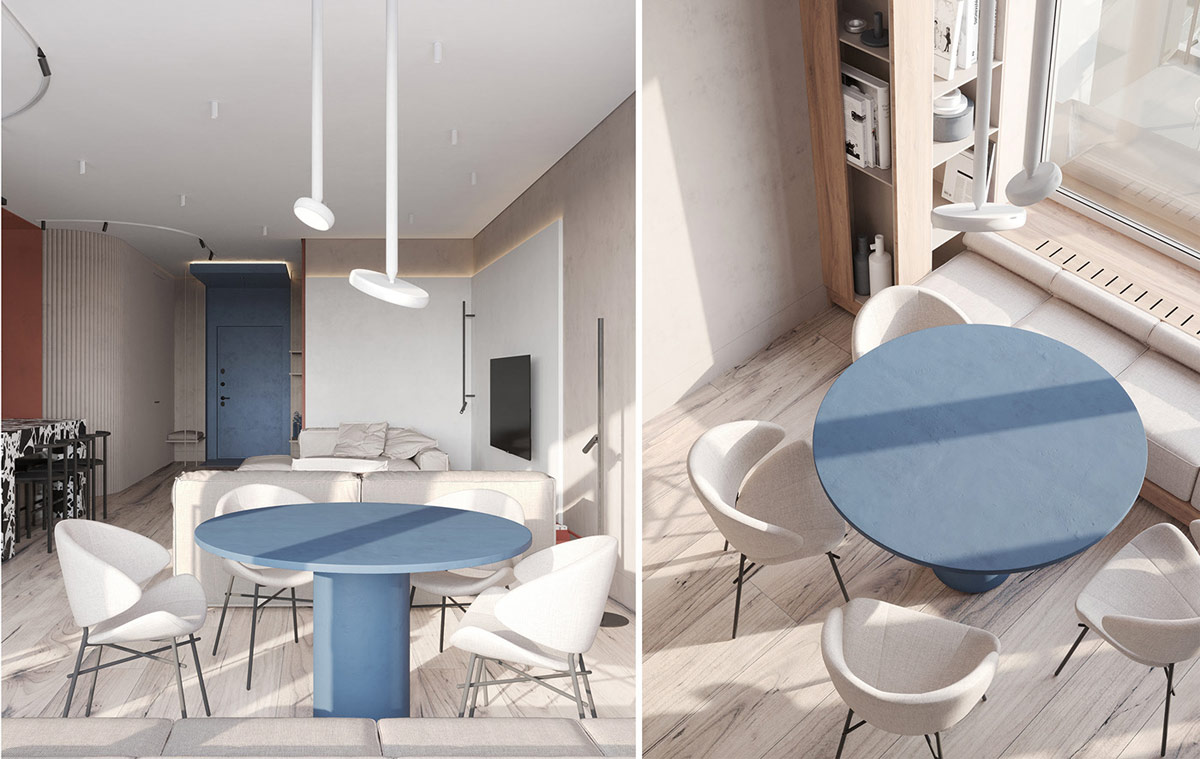 现代红色和蓝色风格的室内设计---酷图编号4