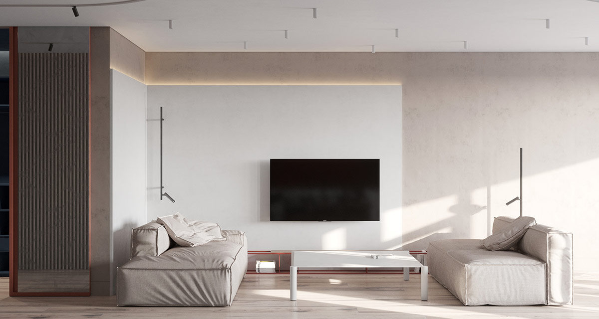 现代红色和蓝色风格的室内设计---酷图编号3