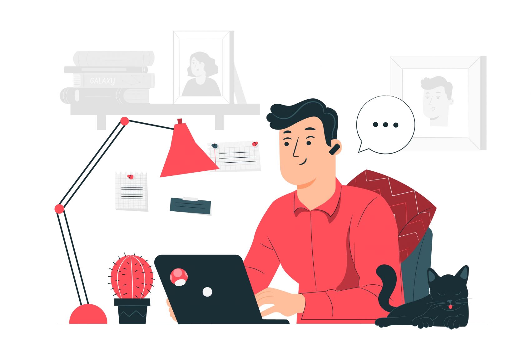 用笔记本办公的it程序员素材图封面大图